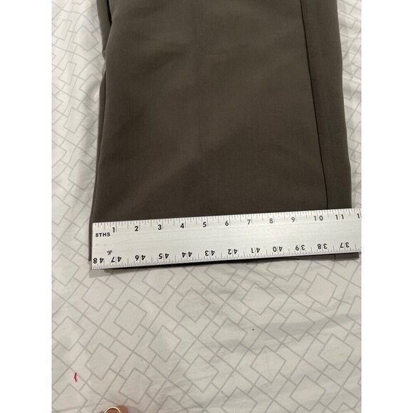 Adrianna Papell Pants Career Pants Wide Leg front patch pocket army green sz 10 - Picture 7 of 7